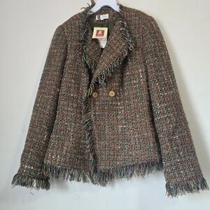 Tea Desing By Michelle N Women's Tweed Jacket Vintage Size 2